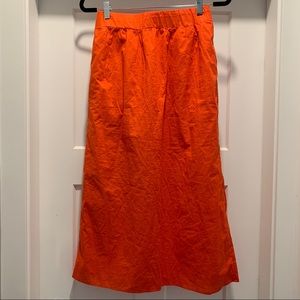 4US❣️COS orange midi skirt